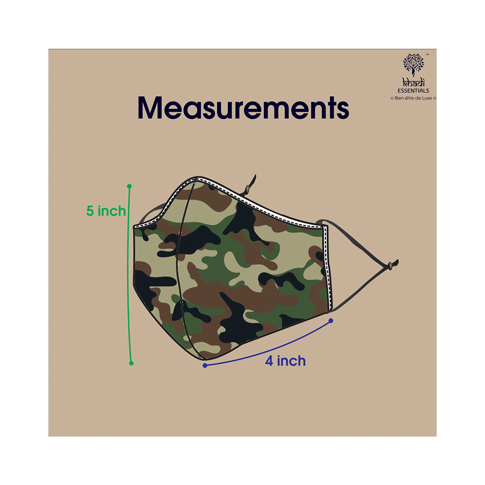 Pure & Safe for Men Designer N 95 Face Mask - 5 Layered Reusable Anti Pollution Mask with Activated Carbon Filter Camouflage Designer - Image 2