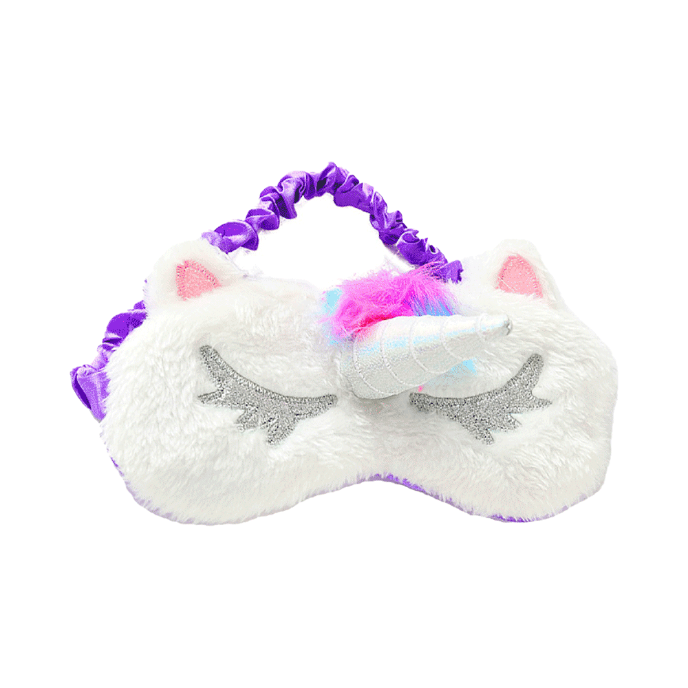 Jenna Sleeping Eye Mask for Insomnia, Meditation, Puffy Eyes and Dark Circles Unicorn Purple - Image 1