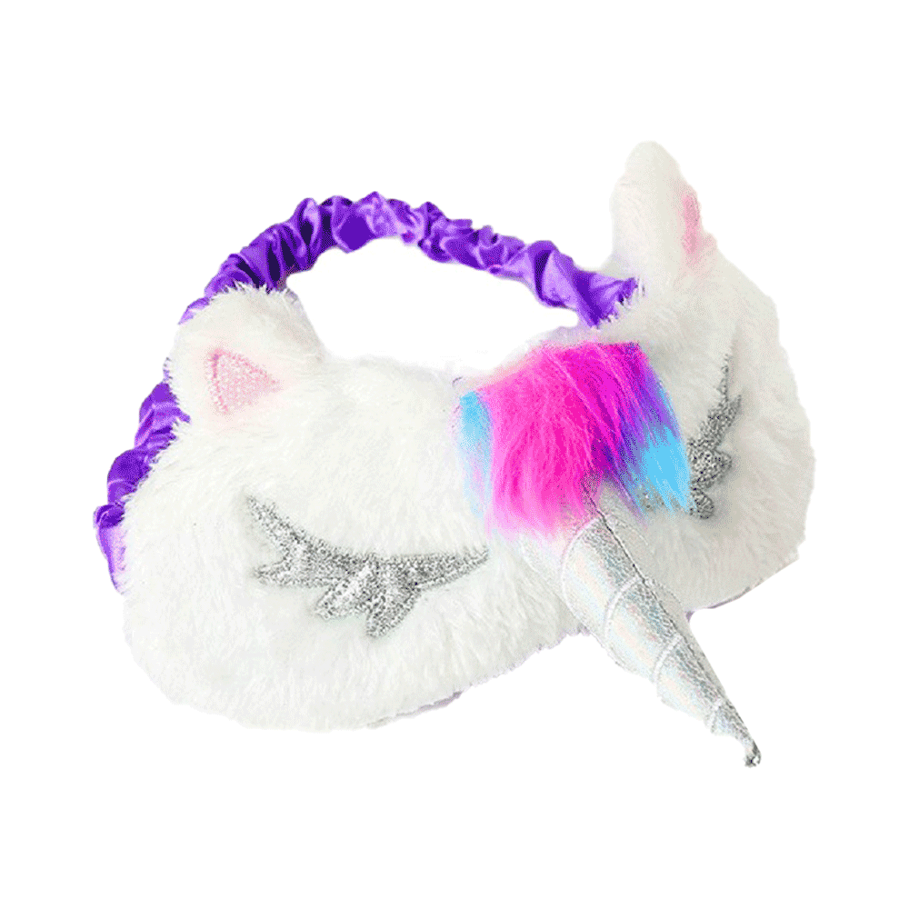 Jenna Sleeping Eye Mask for Insomnia, Meditation, Puffy Eyes and Dark Circles Unicorn Purple - Image 3