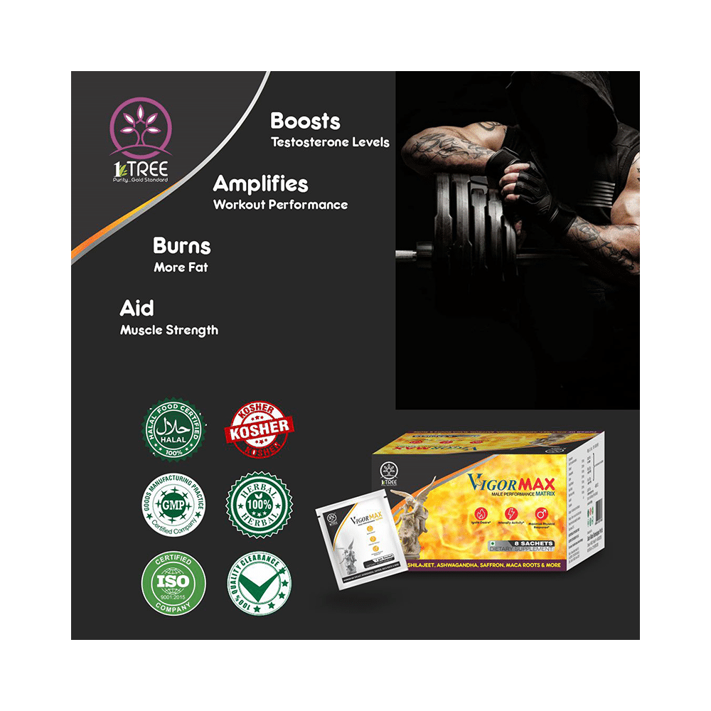 1 Tree Combo Pack of Vigor Max Sachet (8), Vigor Max Spray (100ml) & Vigor Max Pleasure Gel (100ml) - Image 4
