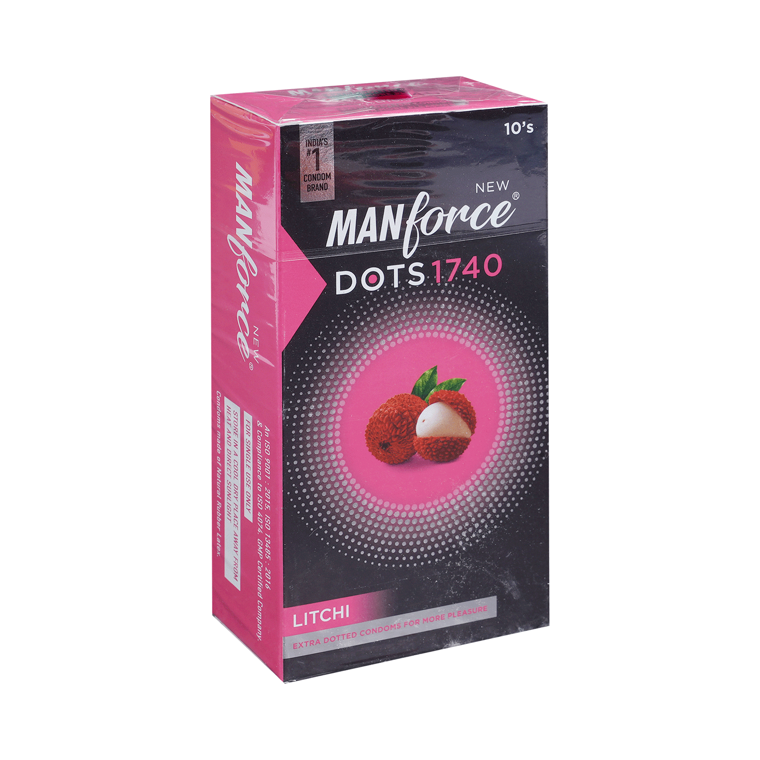 Manforce 1740 Dots Litchi Condom - Image 2