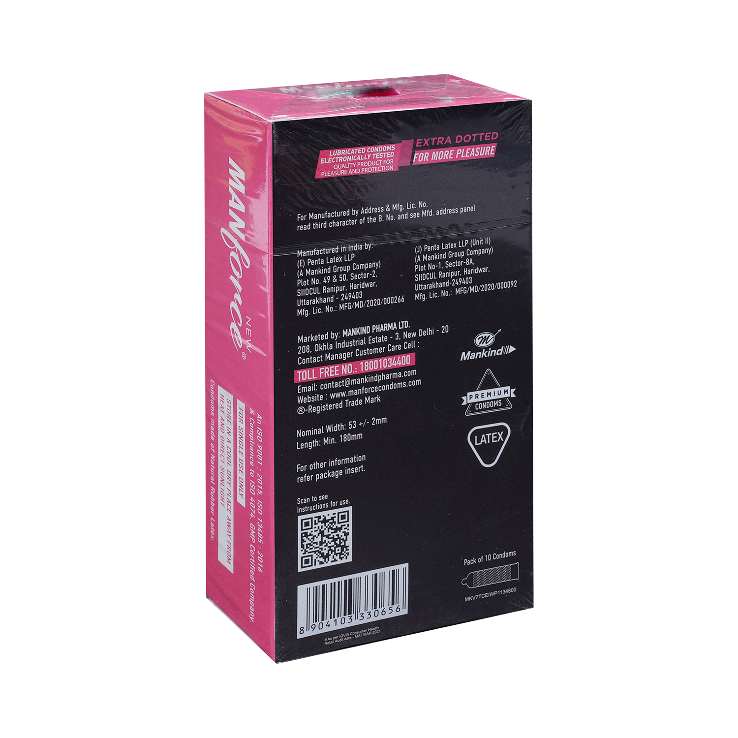 Manforce 1740 Dots Litchi Condom - Image 4