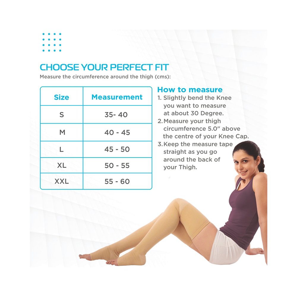 Vissco Core 0719 Medical Compression Stockings (Above Knee) Large Beige - Image 5