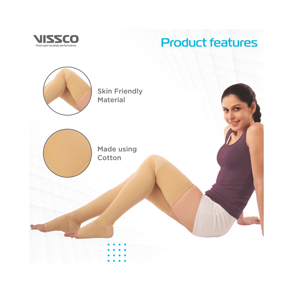 Vissco Core 0719 Medical Compression Stockings (Above Knee) Large Beige - Image 6