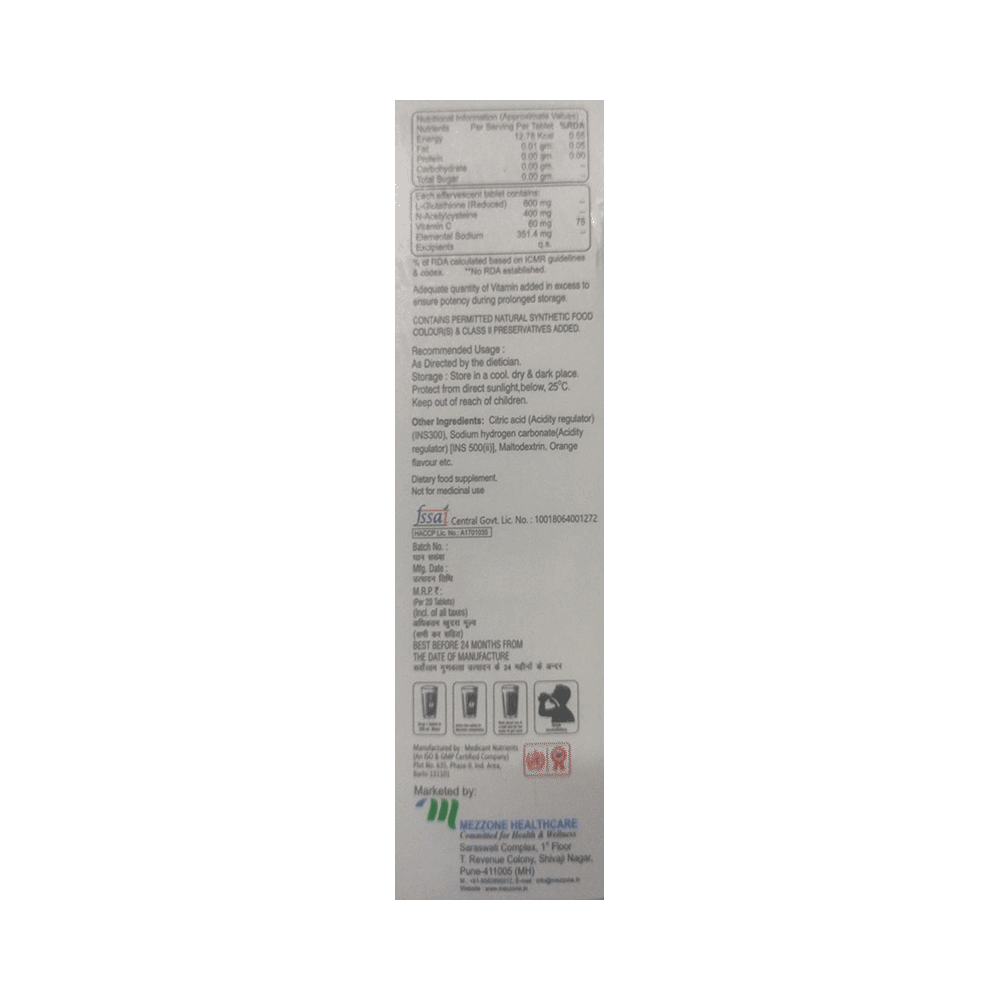 Glutasip Effervescent Tablet Orange Sugar Free - Image 2