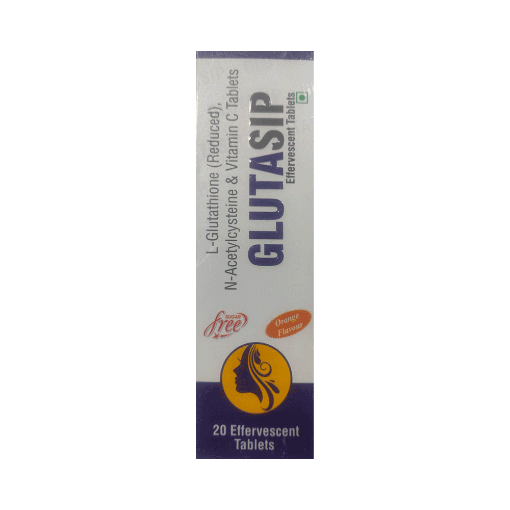 Glutasip Effervescent Tablet Orange Sugar Free - Image 1