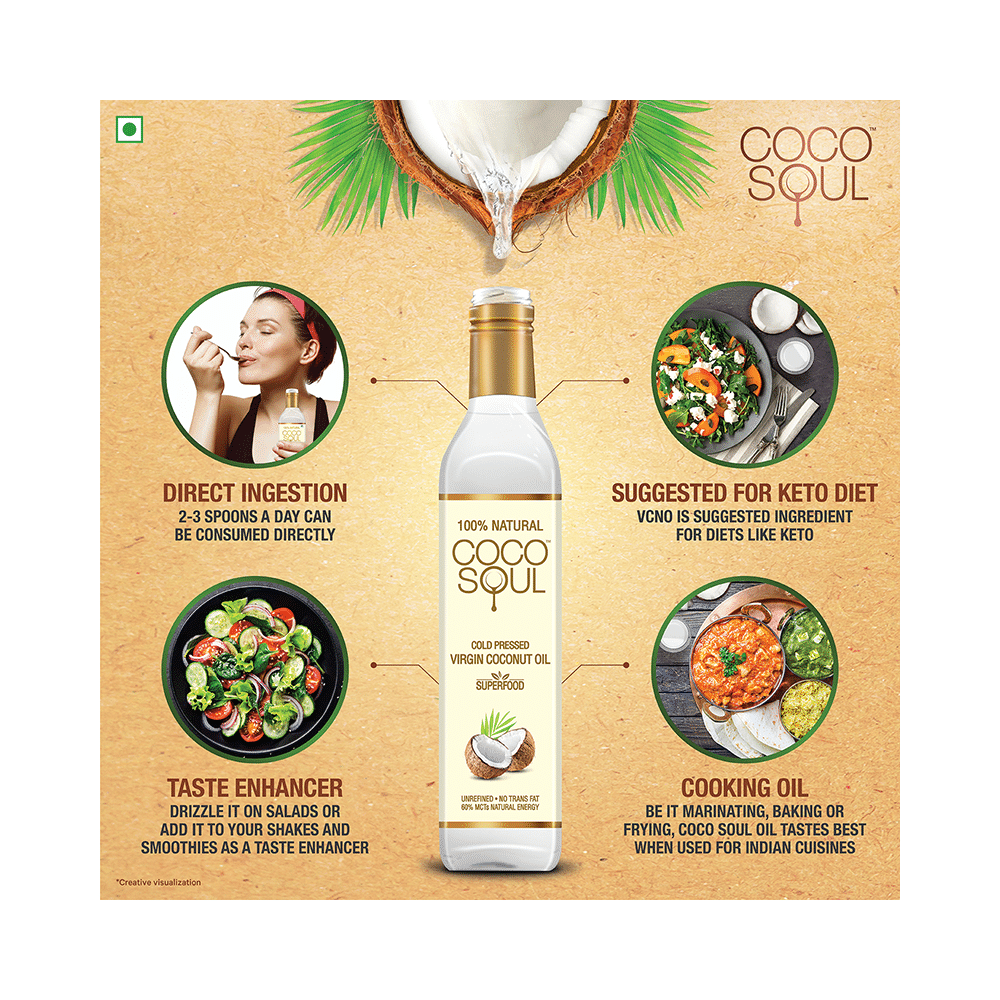 Coco Soul 100% Cold Pressed Virgin Coconut Oil - Image 3