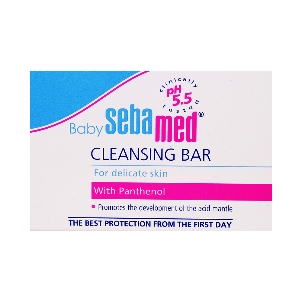 Sebamed Baby Cleansing Bar with Panthenol & 5.5 pH | For Delicate Skin - Image 1