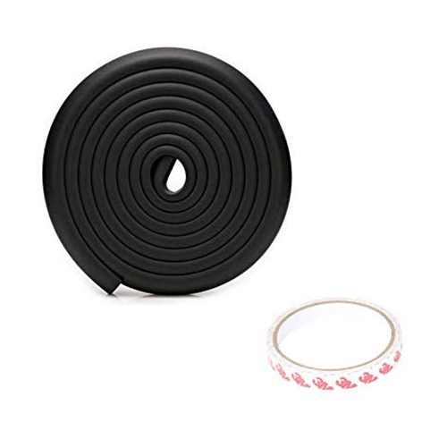 Safe-O-Kid Unique High Density L-Shaped 5mtr Long 2 Edge Guard Strip with 8 Corners Black