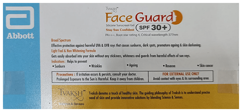Tvaksh Face Guard Silicone Sunscreen Gel SPF 30+ - Image 2