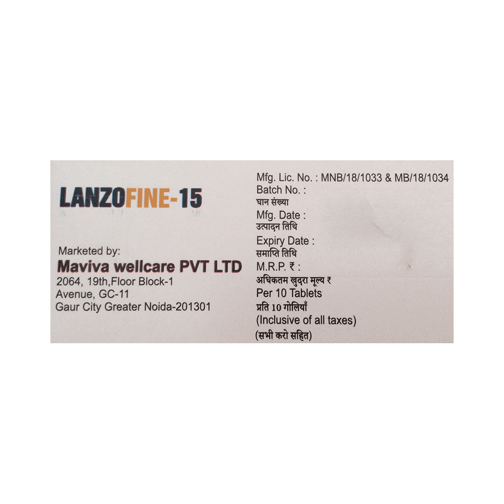 Lanzofine 15 Orally Disintegrating Tablet - Image 3