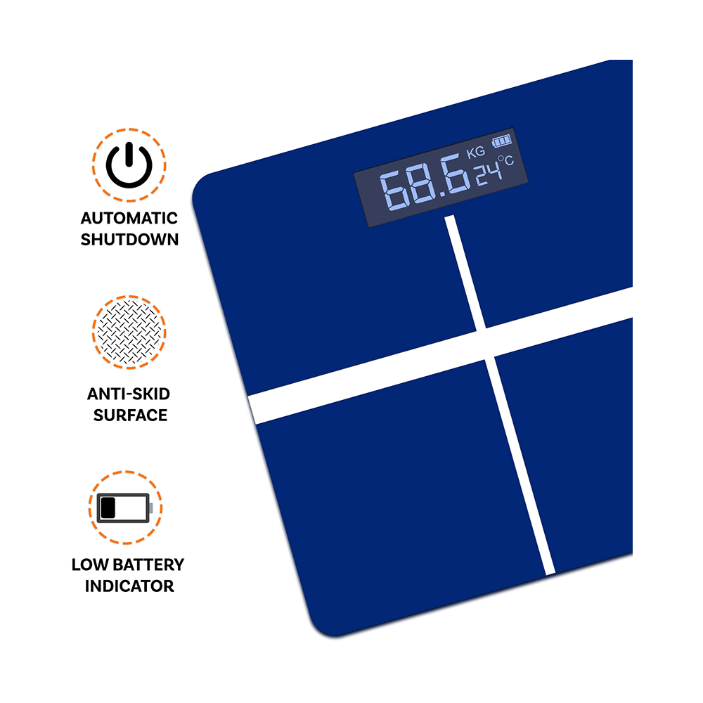 beatXP Digital Electronic Weighing Scale with Thick Tempered Glass - Image 3