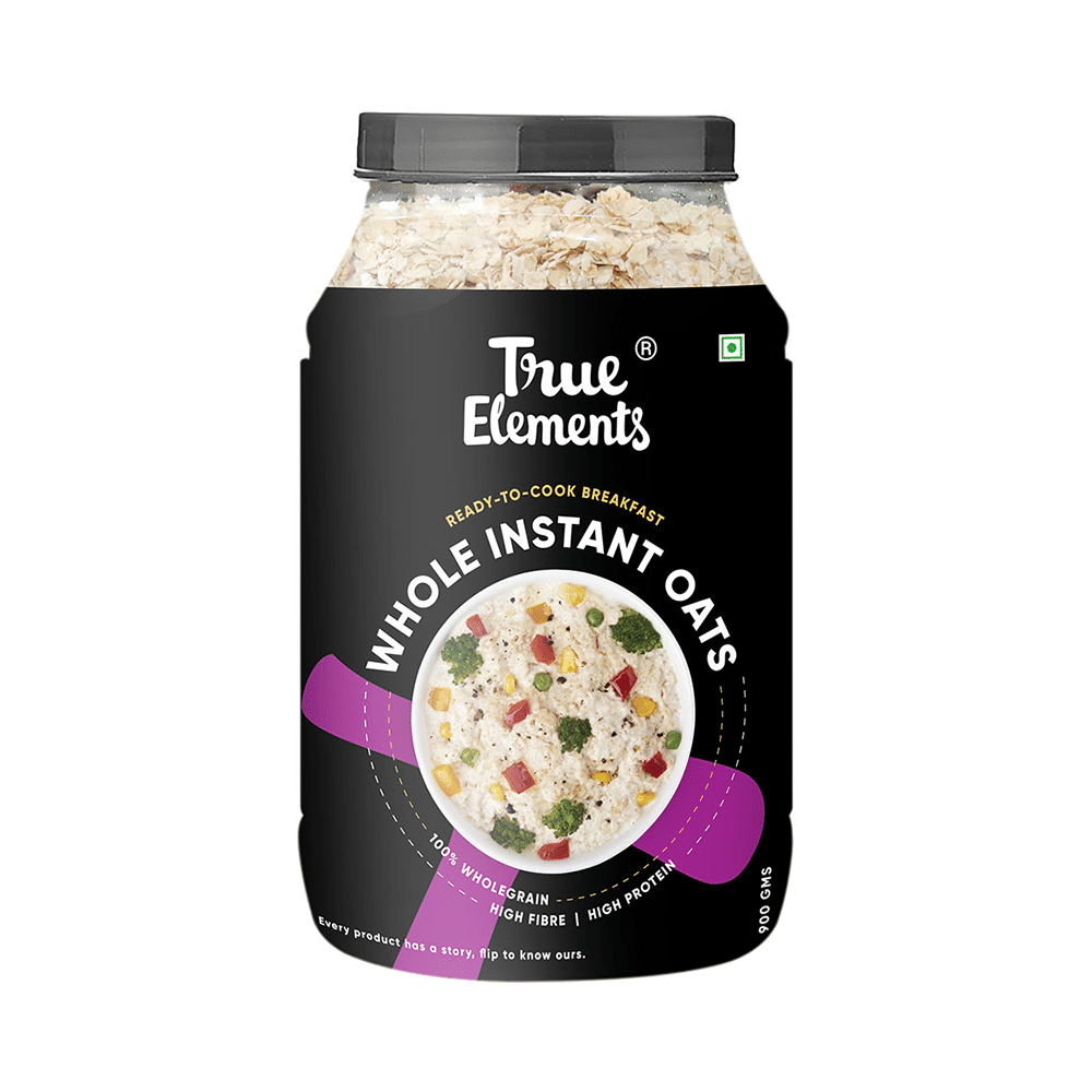 True Elements Instant Oats with High Fibre & Protein | No Added Sugar for High Blood Pressure