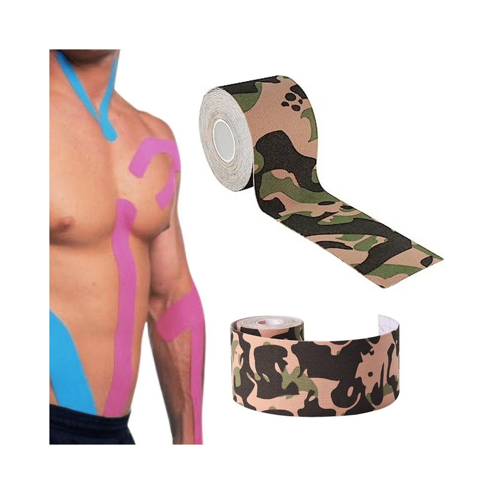 Healthtrek Printed Kinesiology Tape for Physiotherapy Brown - Image 2