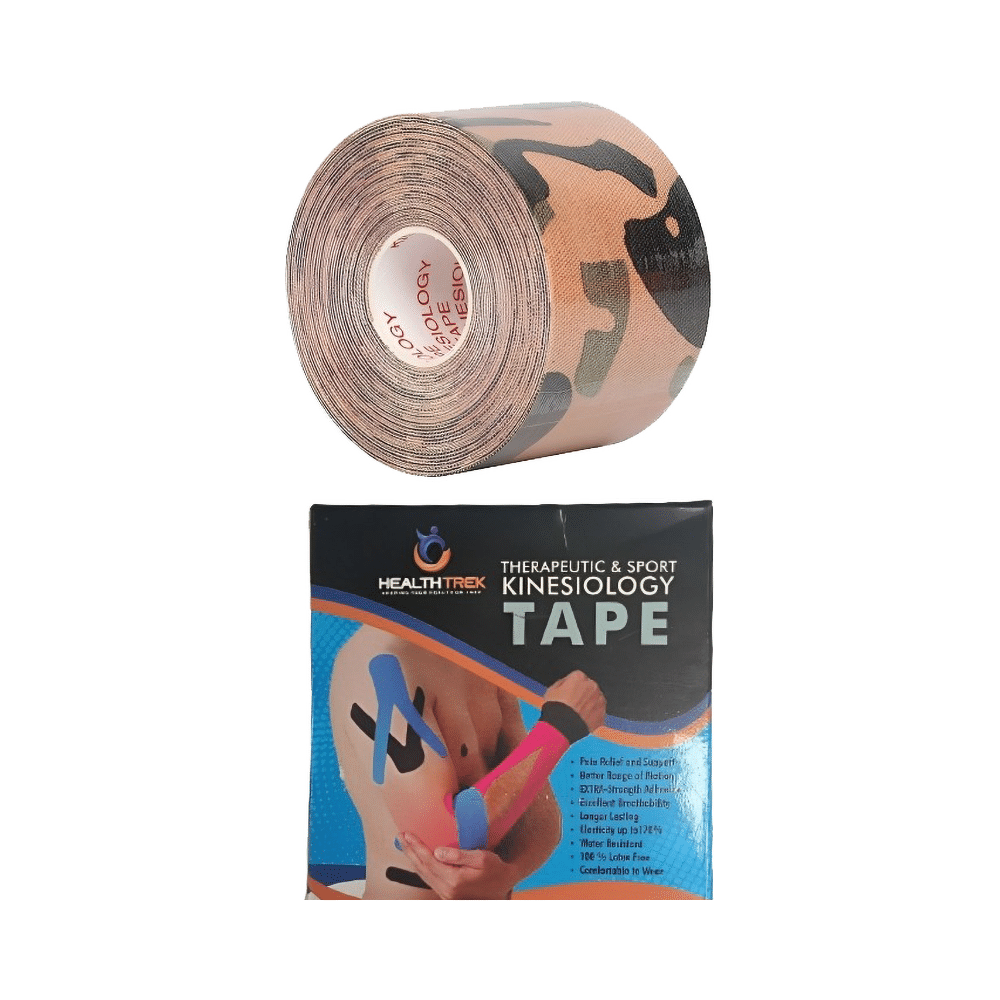 Healthtrek Printed Kinesiology Tape for Physiotherapy Brown - Image 7