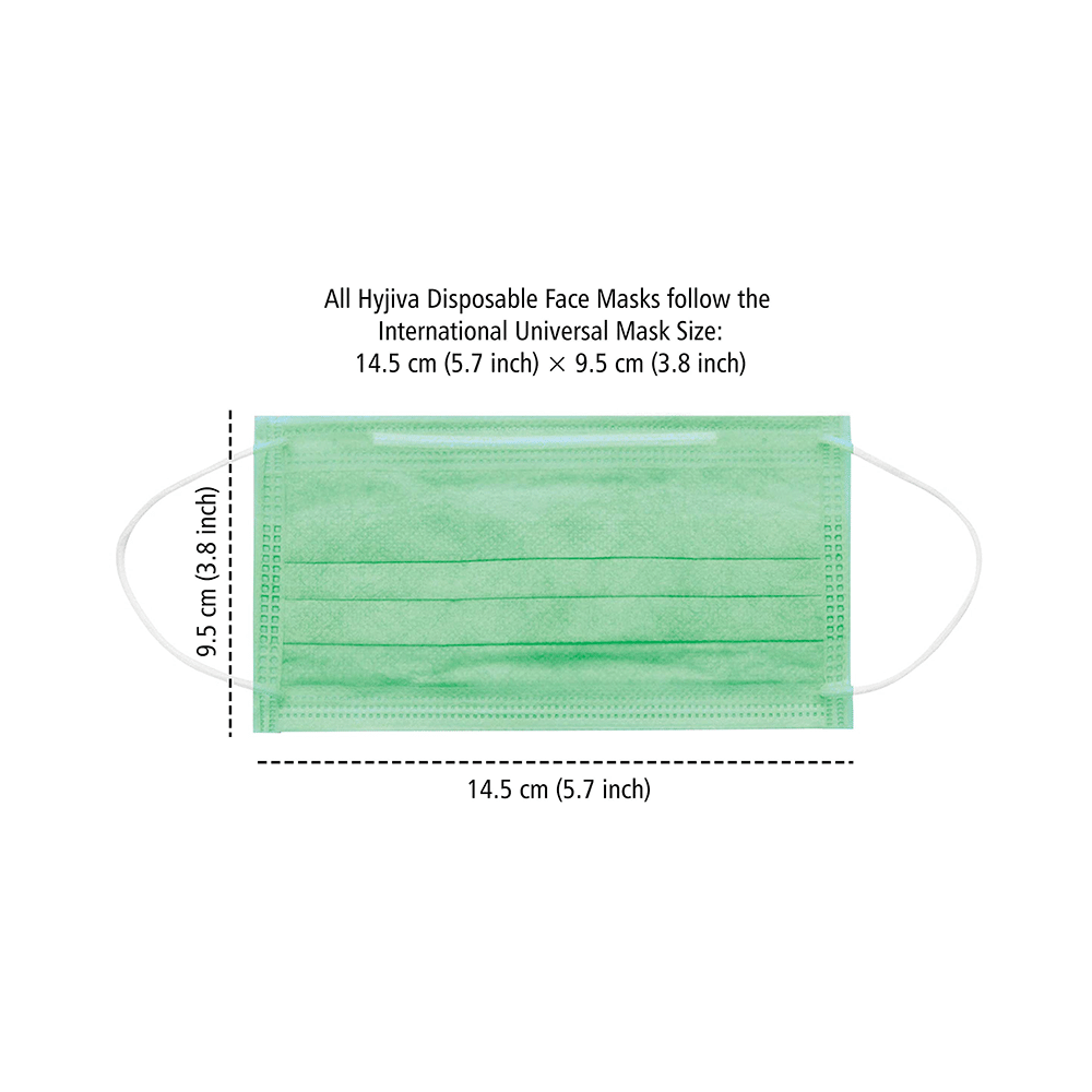 Hyjiva 3 Ply Disposable Face Mask for Children Green - Image 4