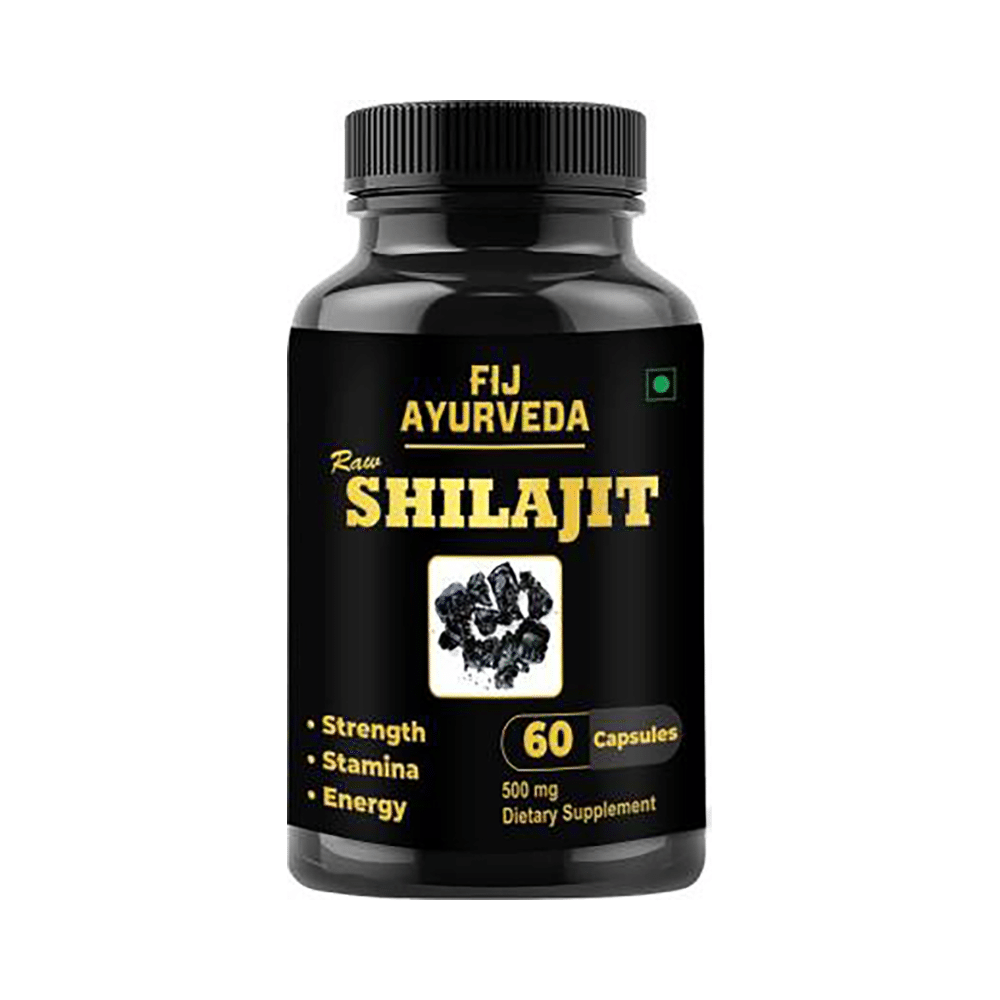 Fij Ayurveda Raw Shilajit 500mg Capsule - Image 1