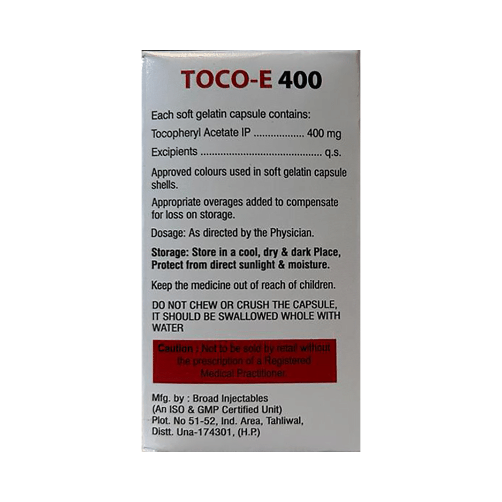Toco-E 400 Capsule - Image 2
