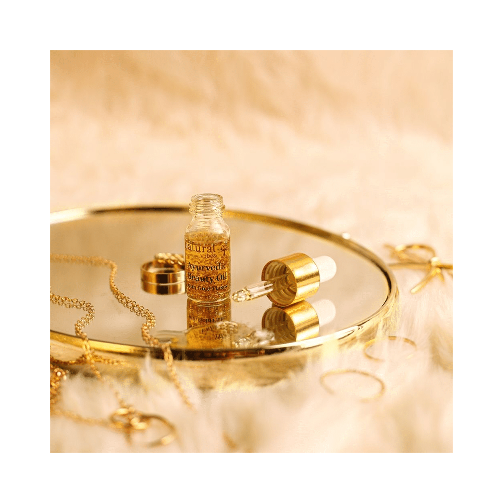 Natural Vibes Glow Getter Gift Set with Rose Quartz Gua Sha, Vitamin C Serum, Nirvana Flower Oil and Gold Beauty Elixir Oil - Image 7