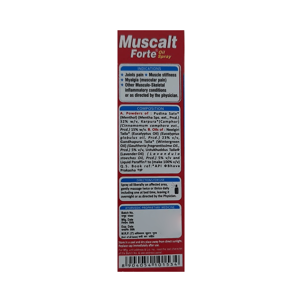 Aimil Muscalt Forte Oil Spray | Relieves Joint & Muscle Pain - Image 3