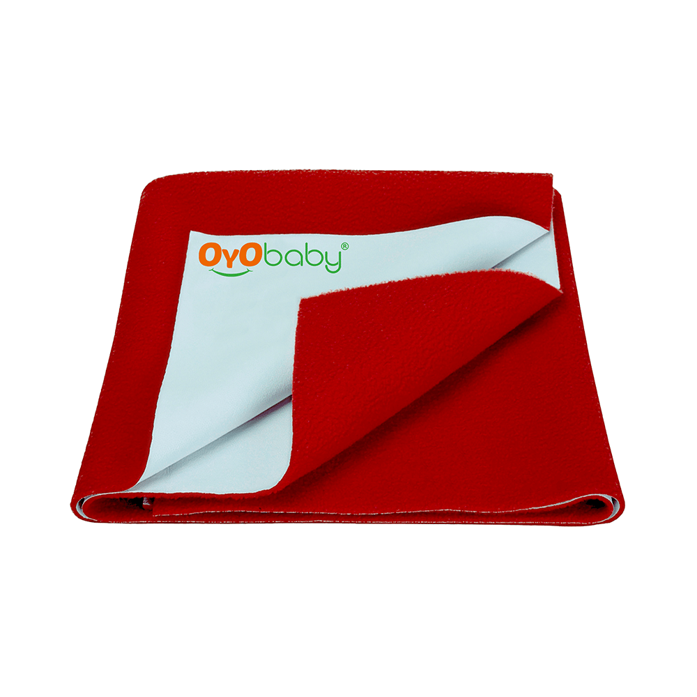 Oyo Baby Bed Protector Dry Sheet Single Bed Red - Image 1