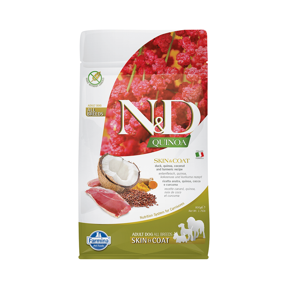 Farmina Pet Foods N&D Quinoa Digestion for Adult Dog  Skin & Coat Duck, Coconut & Turmeric - Image 1