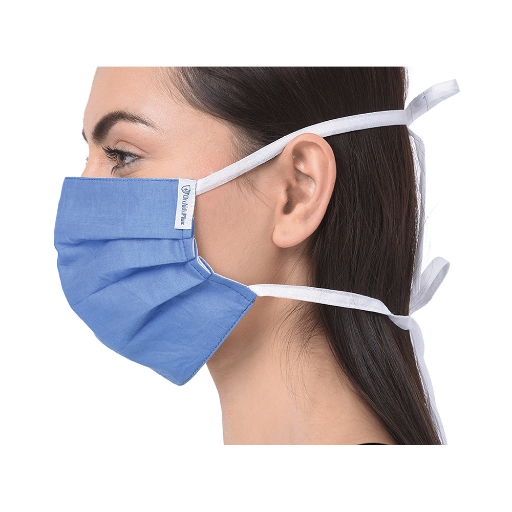 OrchidPlus 6 Ply Protect-T Face Mask Universal Aqua Blue - Image 3
