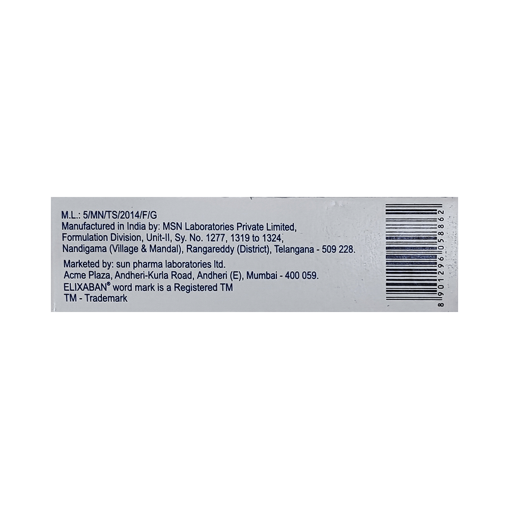 Elixaban 2.5mg Tablet - Image 2