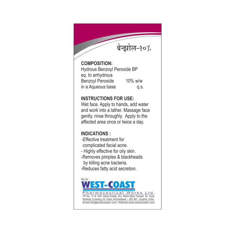 West-Coast Benzol 10% Peroxide Lotion BP - Image 2