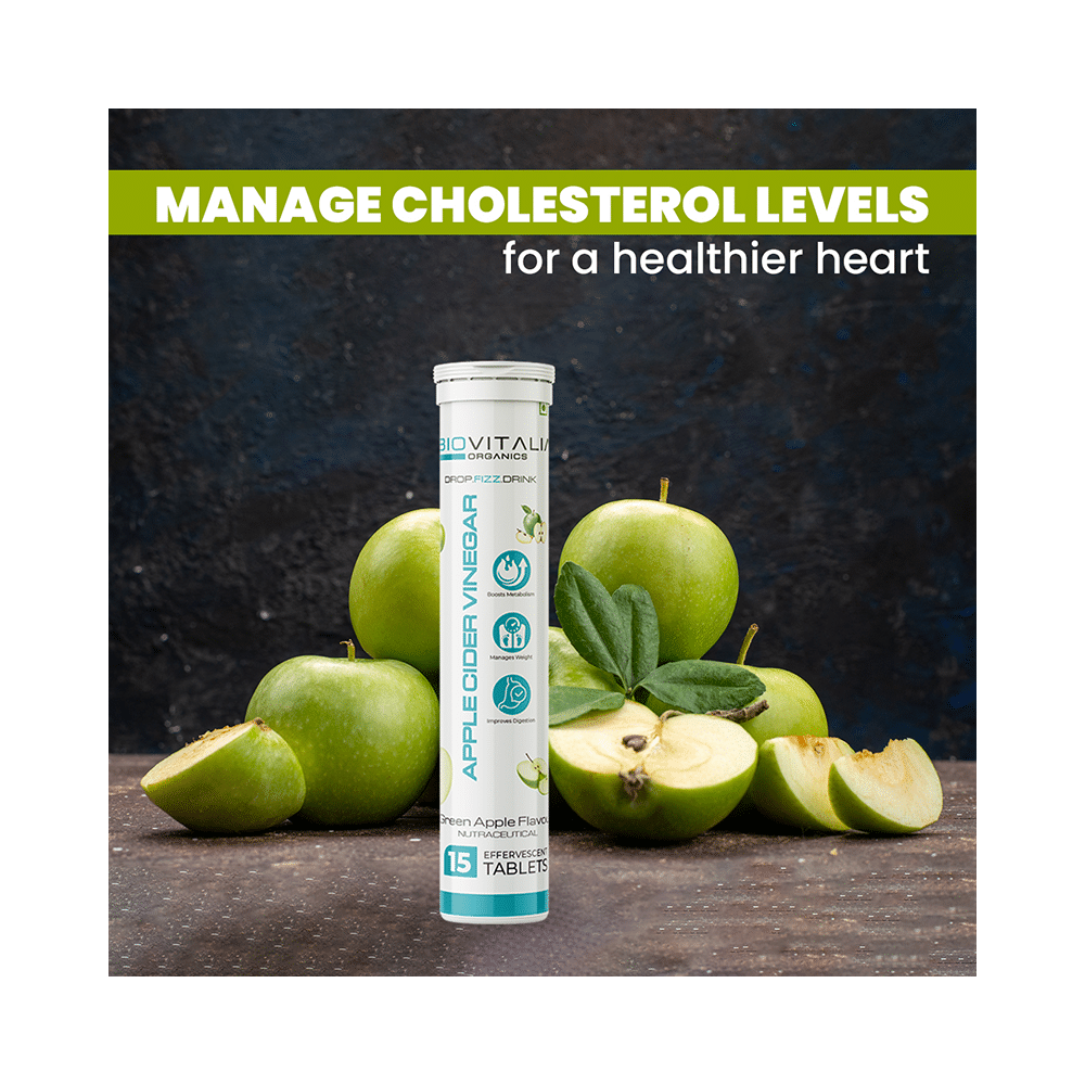 Biovitalia Organics Apple Cider Vinegar Effervescent Tablet Green Apple - Image 4