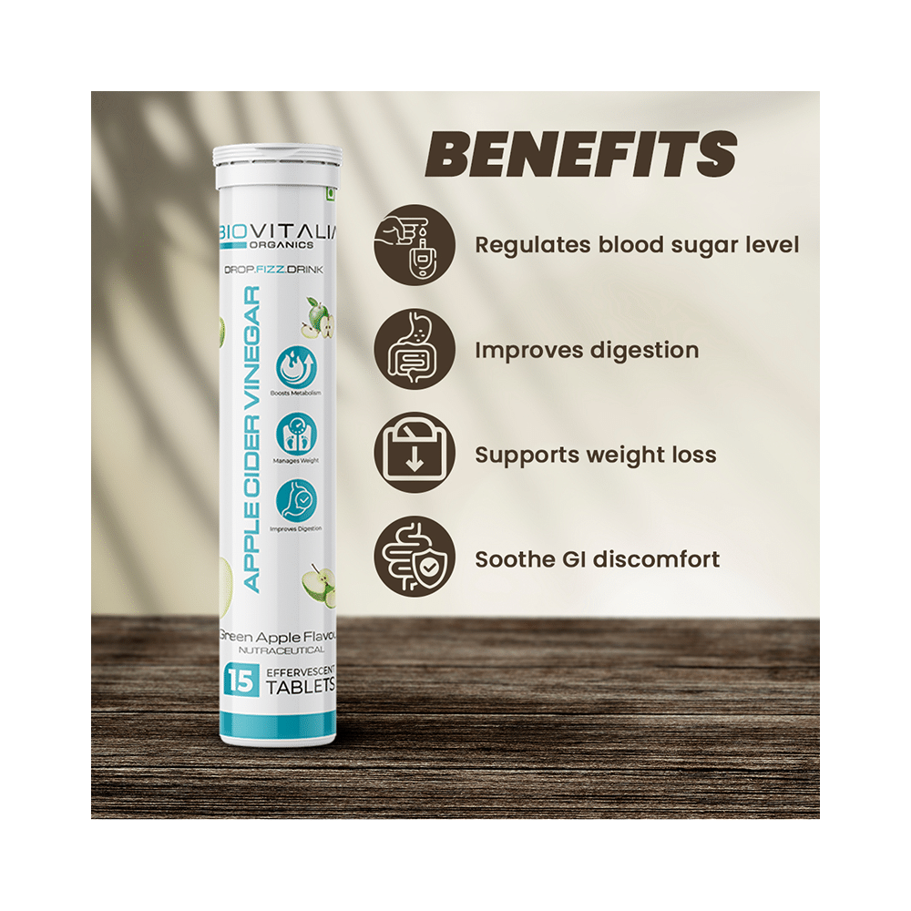 Biovitalia Organics Apple Cider Vinegar Effervescent Tablet Green Apple - Image 7