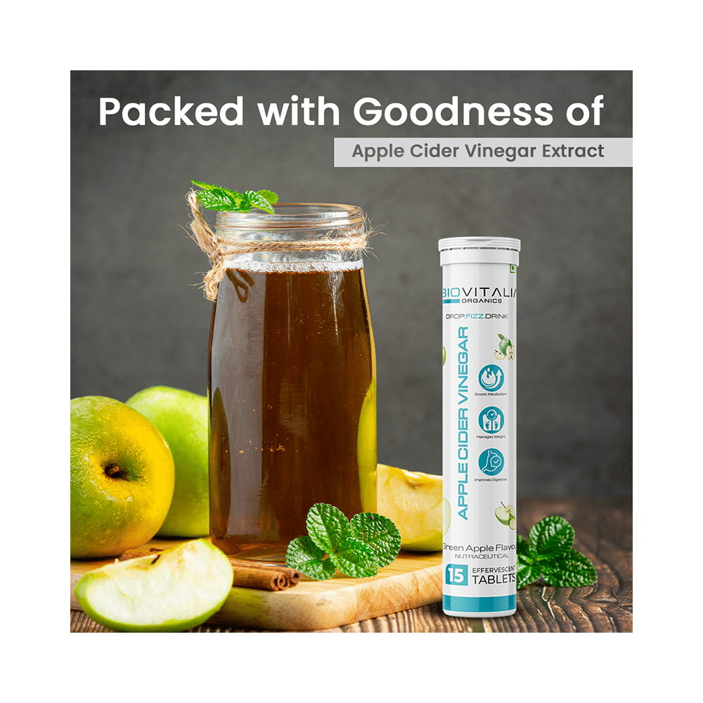 Biovitalia Organics Apple Cider Vinegar Effervescent Tablet Green Apple - Image 6