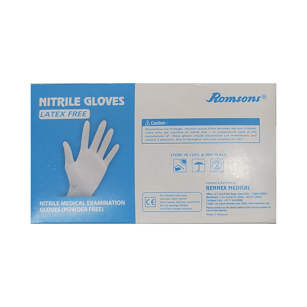 Romsons Nitrile Pair of Gloves Medium - Image 2