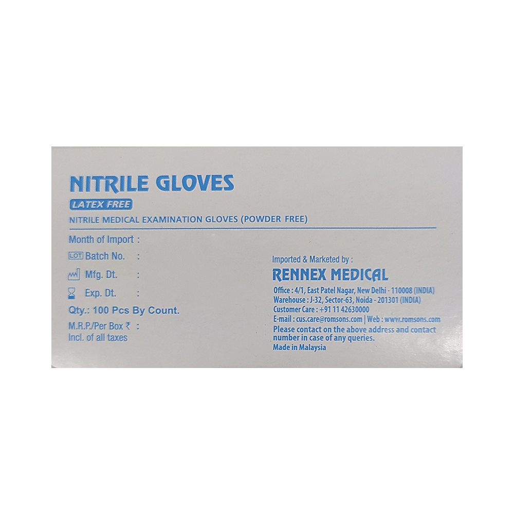 Romsons Nitrile Pair of Gloves Medium - Image 4