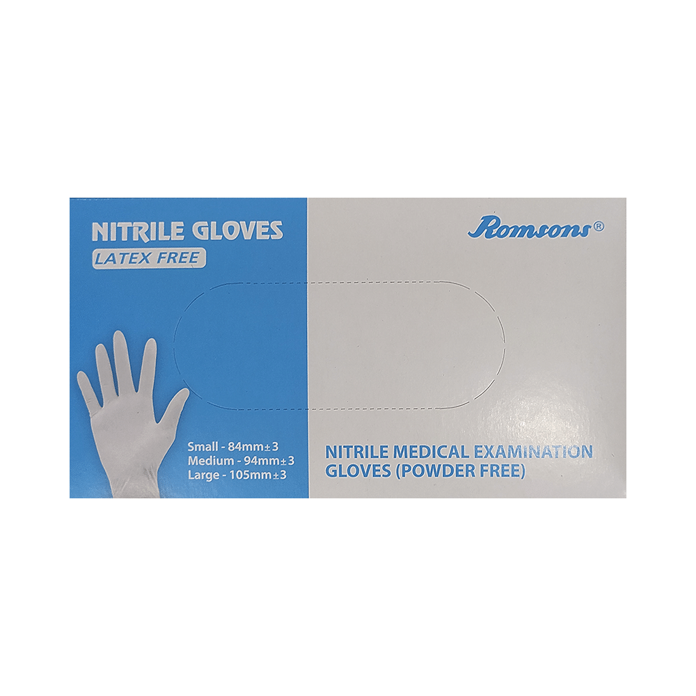 Romsons Nitrile Pair of Gloves Medium