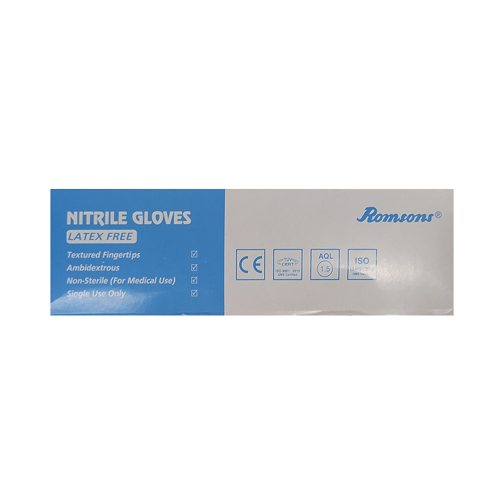 Romsons Nitrile Pair of Gloves Medium - Image 5