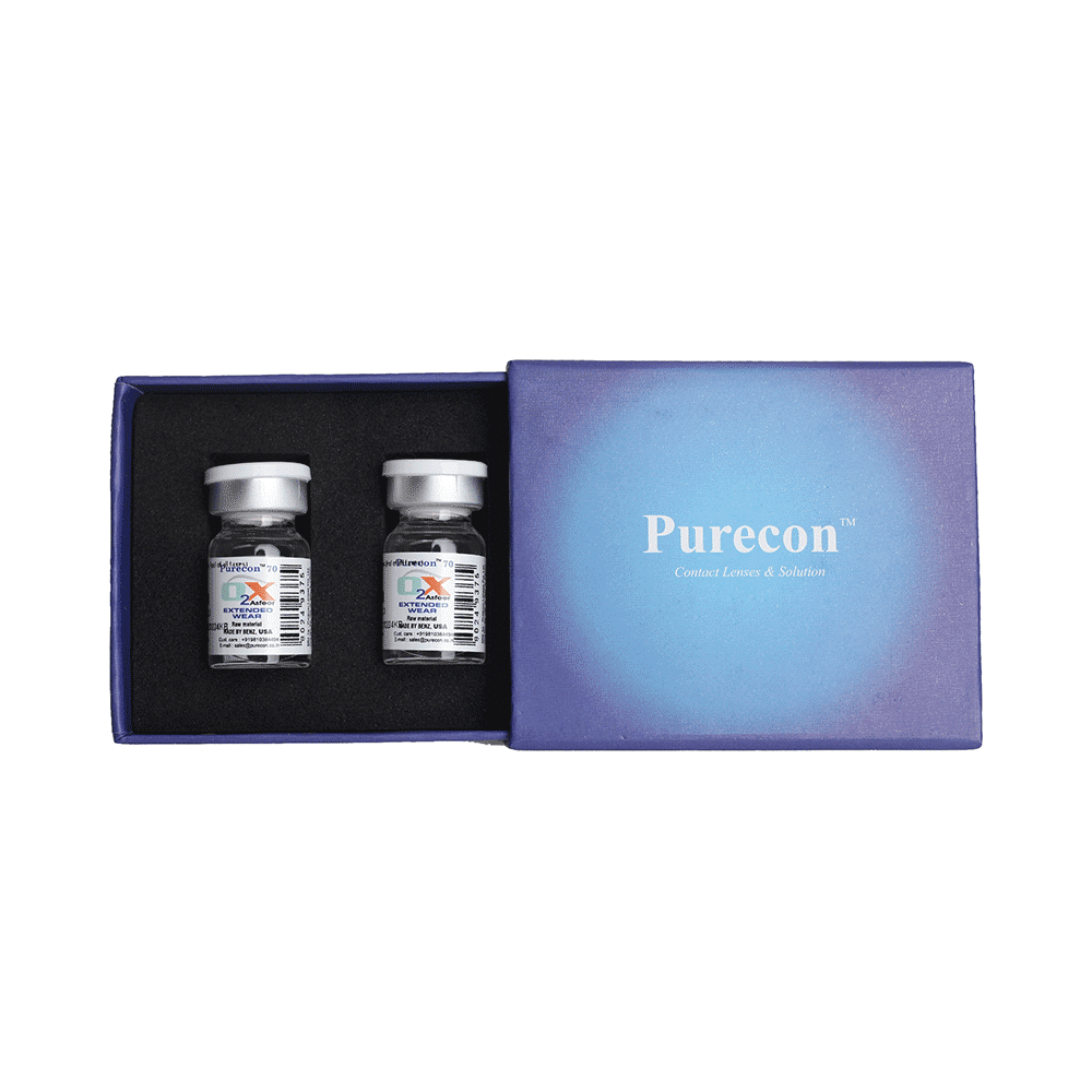 Purecon O2X Asfeer Extended Wear Yearly Disposable Contact Lens Optical Power -1.75 Clear - Image 3
