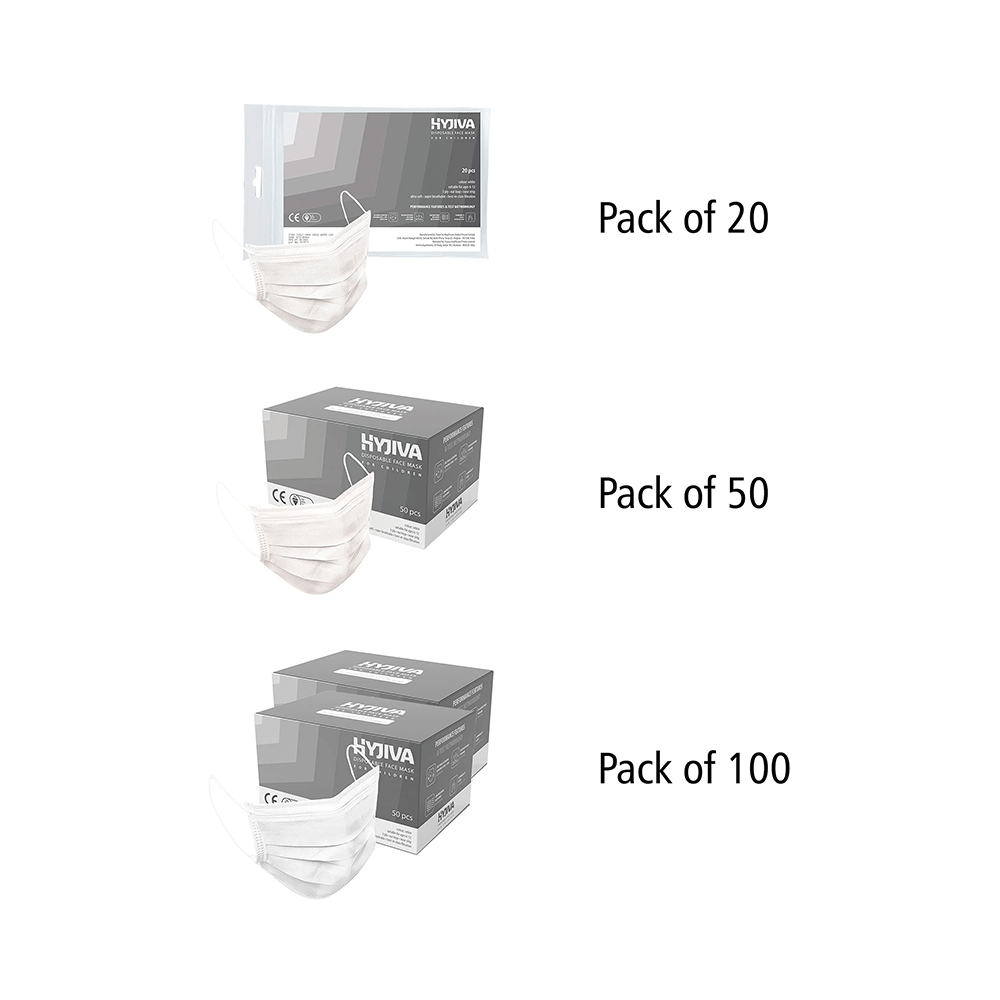 Hyjiva 3 Ply Disposable Face Mask for Children White - Image 5