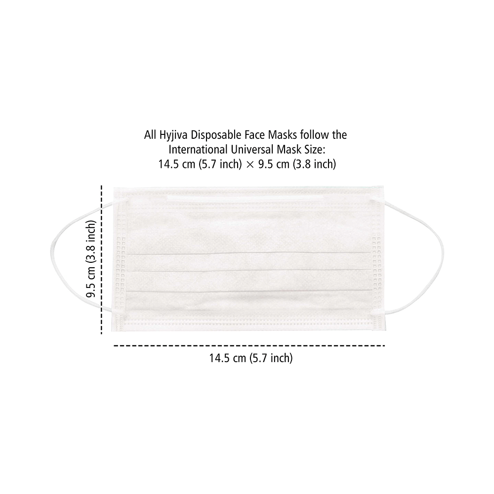 Hyjiva 3 Ply Disposable Face Mask for Children White - Image 4