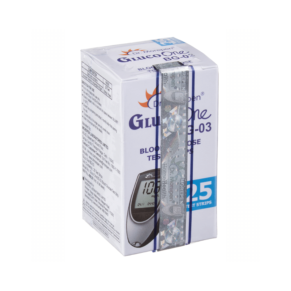Dr Morepen BG 03 Gluco One Glucose Monitoring System Glucometer with Gluco One BG 03 Blood Glucose 25 Test Strip | Diabetes Monitoring Devices | Blood Glucose Monitors - Image 3