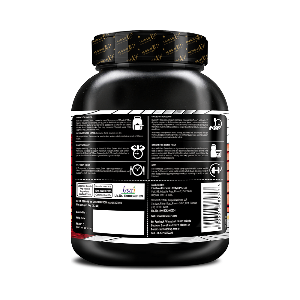 MuscleXP Mass Gainer Powder Double  Chocolate - Image 4