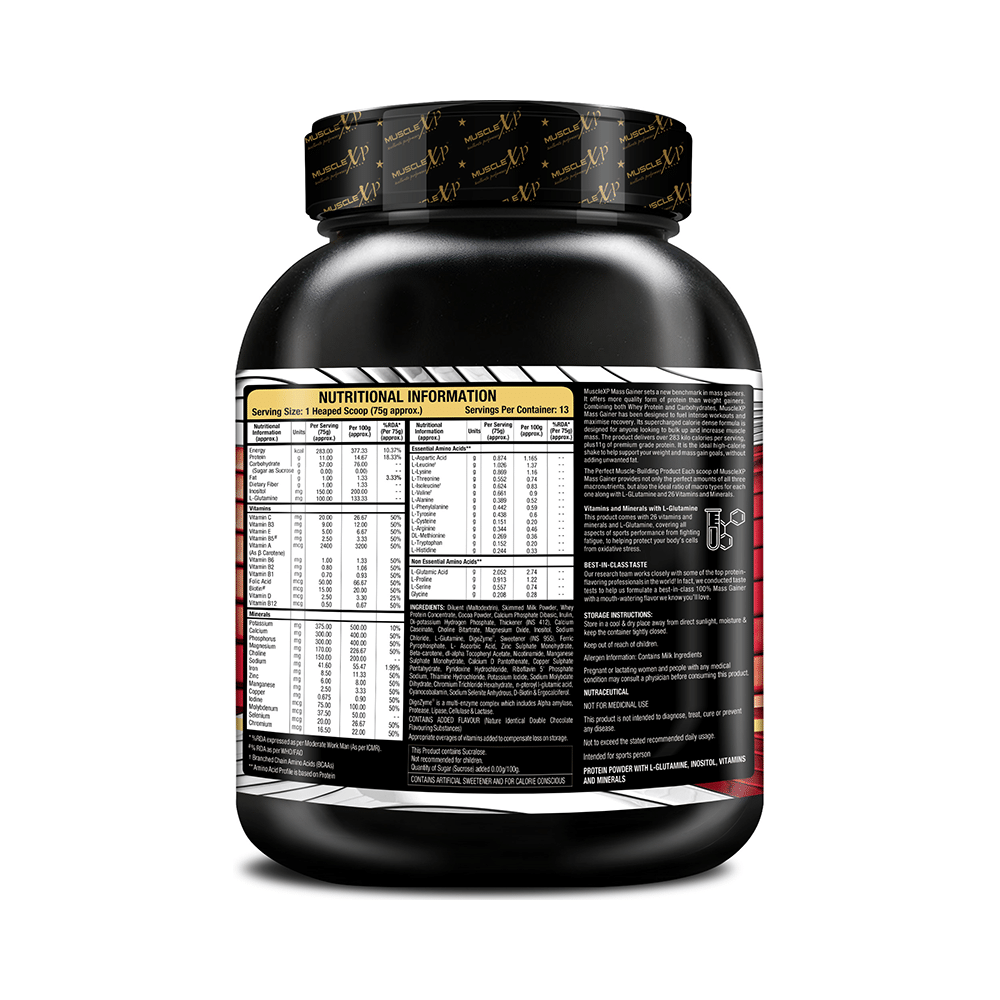 MuscleXP Mass Gainer Powder Double  Chocolate - Image 5