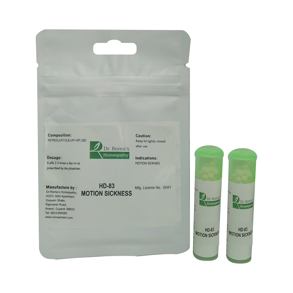 Dr. Romas Homeopathy HD-83 Motion Sickness, 2 Bottle of 2 Dram