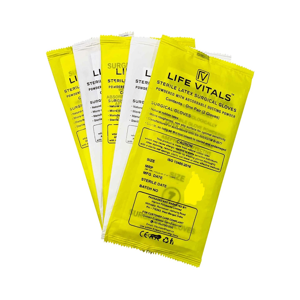 Life Vitals Sterile Latex Surgical Glove - Image 7
