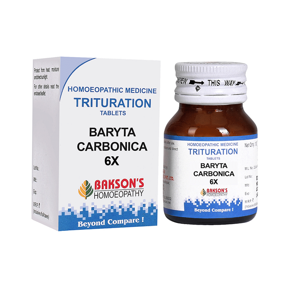 Bakson's Homeopathy Baryta Carbonica Trituration Tablet 6X - Image 1