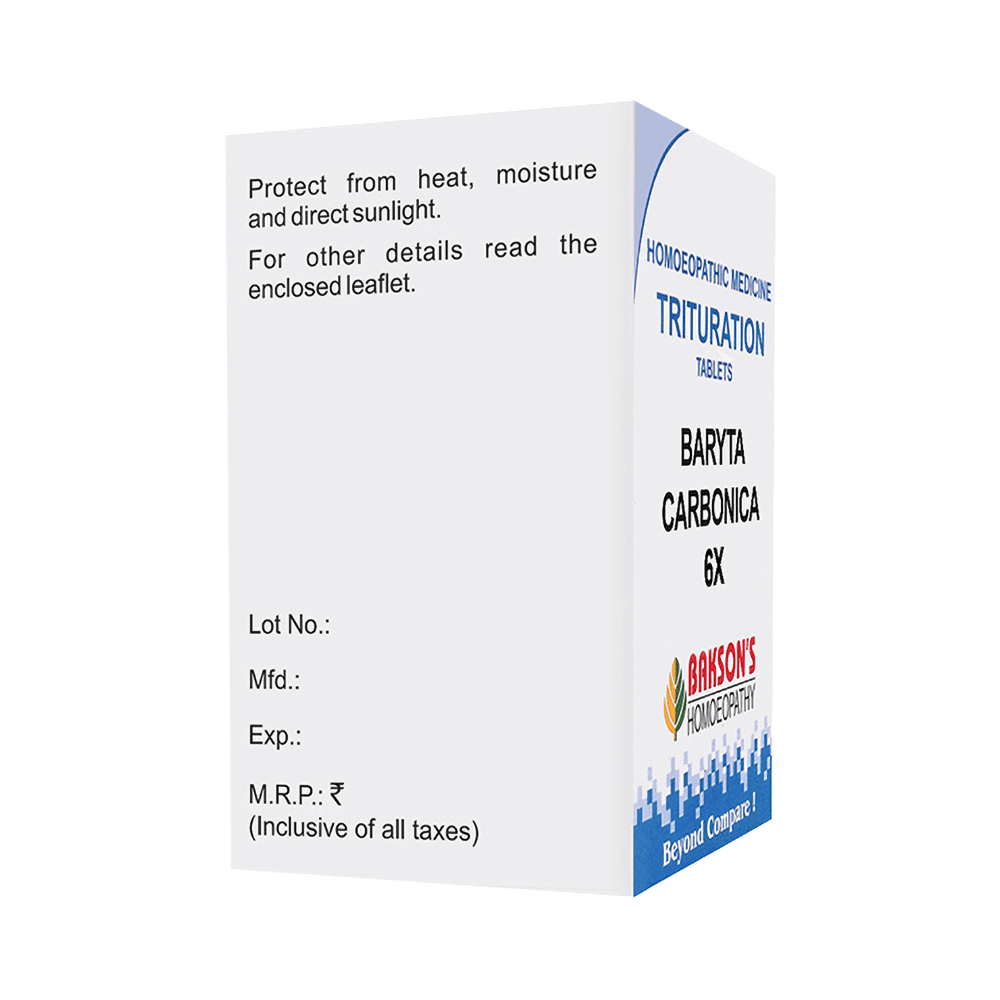 Bakson's Homeopathy Baryta Carbonica Trituration Tablet 6X - Image 2