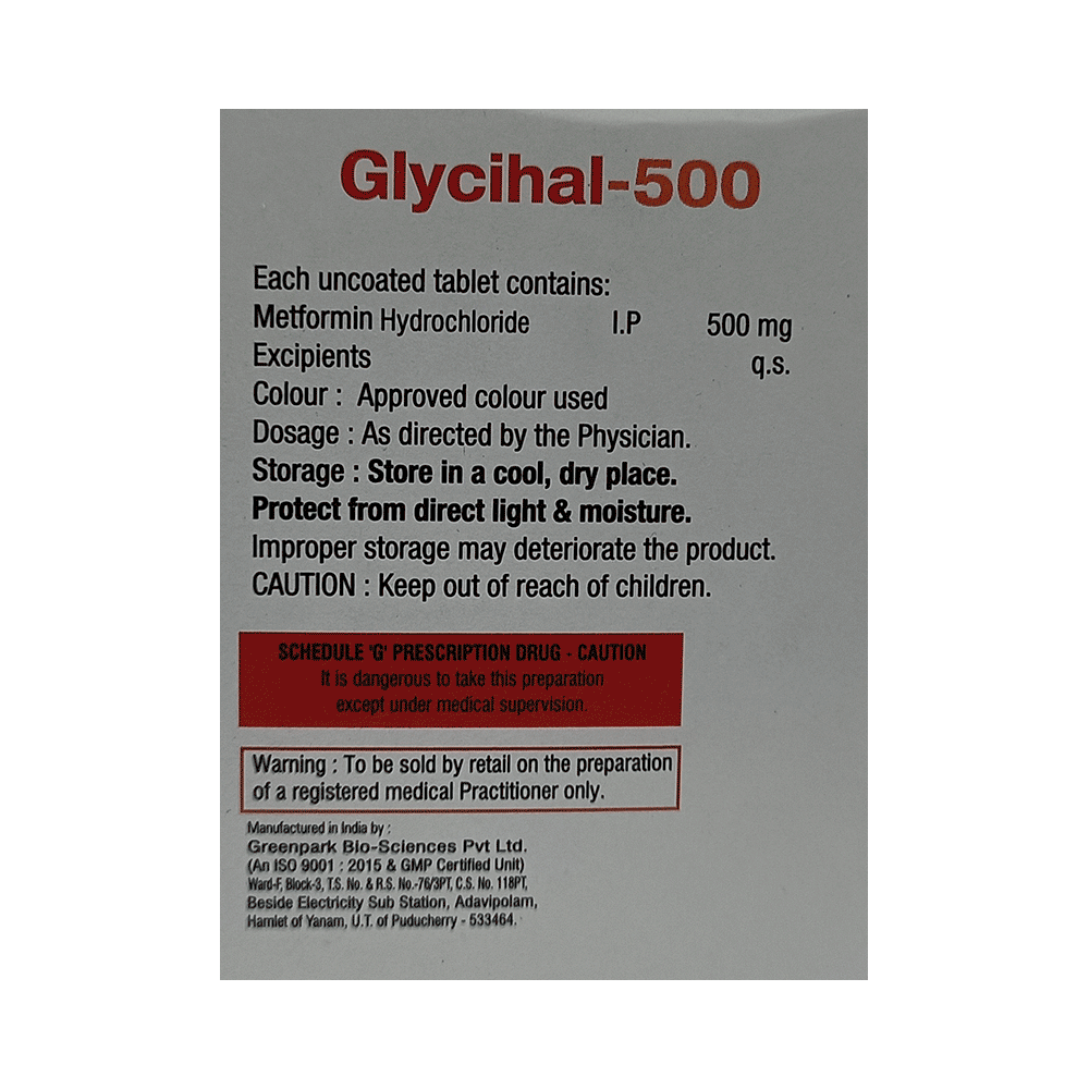 Glycihal 500 Tablet - Image 2