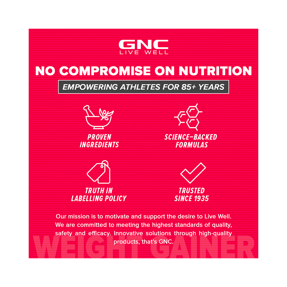 GNC Live Well Pro Performance Weight Gainer Powder Powder Vanilla Icecream with Black Plastic Shaker - Image 8