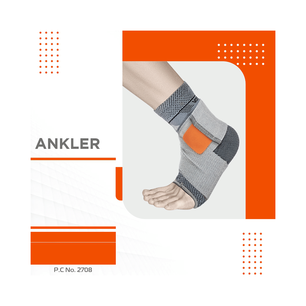 Vissco 2 in 1 Anklet + Binder to support & stability to the ankle Sprain, Swelling Muscle Large - Image 6