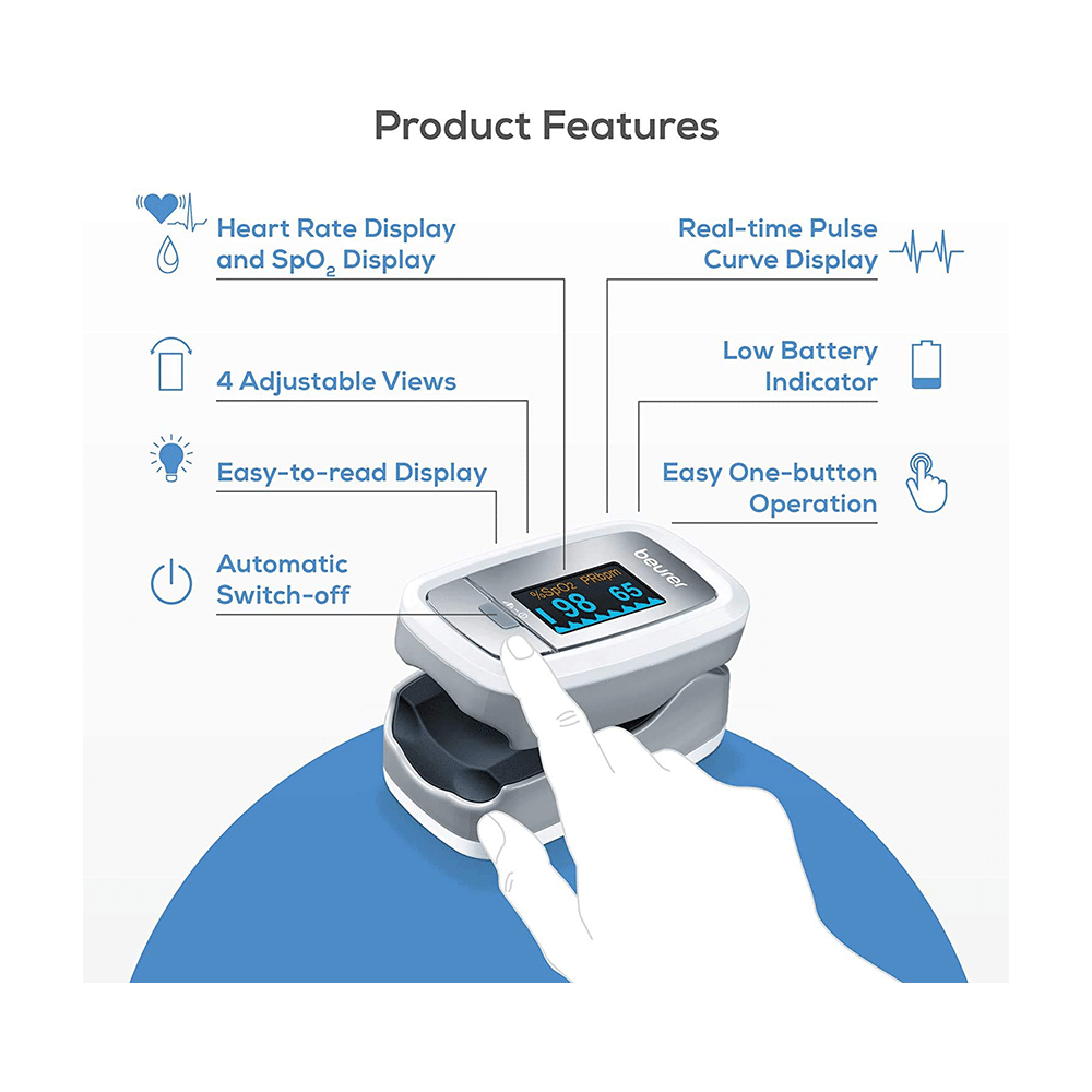 Beurer PO 30 Pulse Oximeter Silver - Image 6